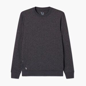 Vuori Ponto Performance Crew, Charcoal Heather, Mens, Medium